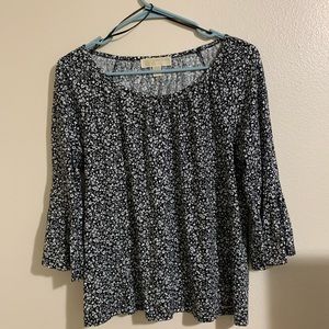 Black and White Floral Shirt